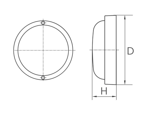 Outdoor IP54 Triproof Surface Mounted LED Bulkhead Light