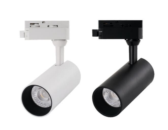 2700K IP40 Led Track Spotlights Aluminum 2 Wires 24 Degree Beam 24W